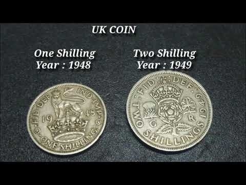 UK One Shilling 1948 and Two Shilling 1949 ¦ King George VI