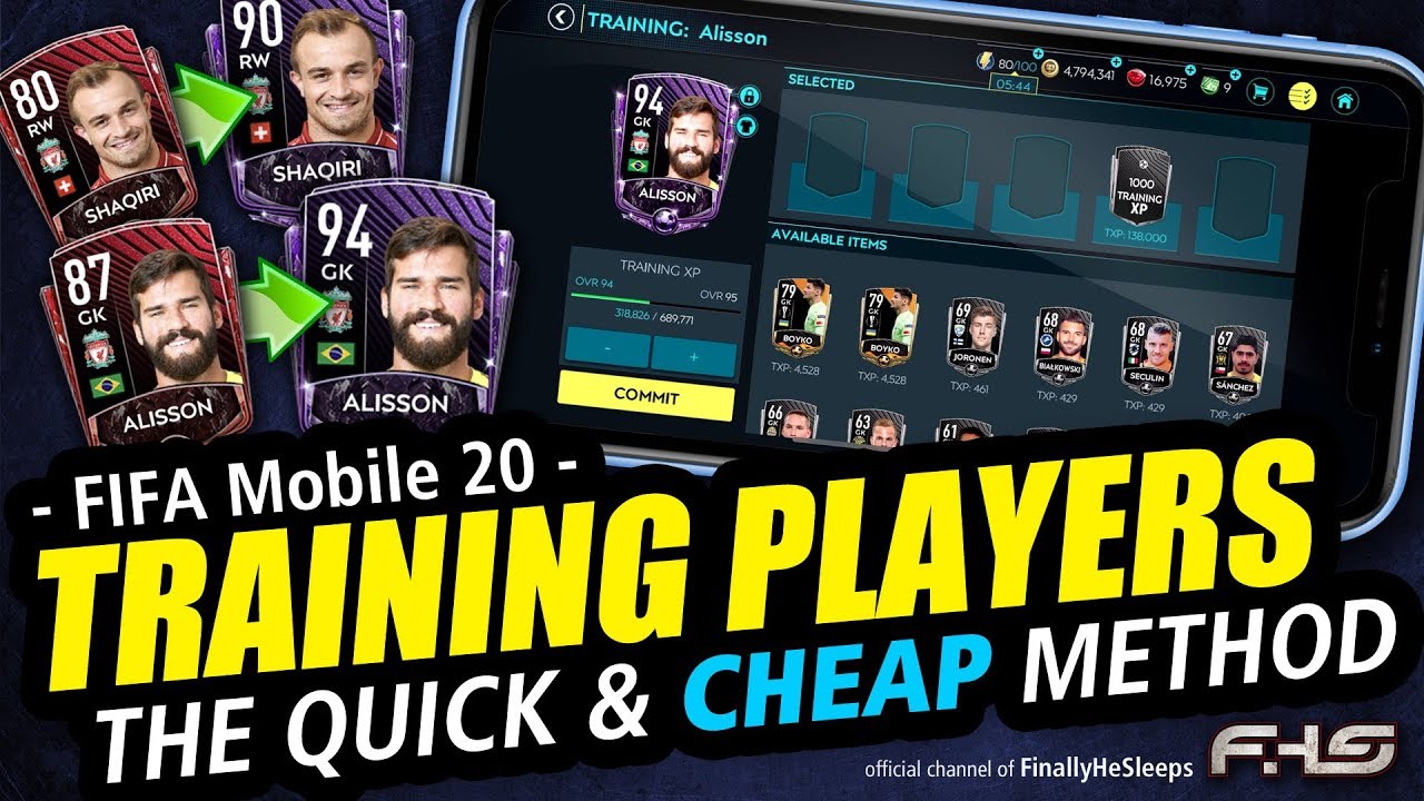 FIFA Mobile 20 - TRAINING PLAYERS Quick and Cheap to a Legendary Squad