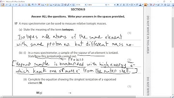 Edexcel IAL Chemistry Unit 1 Question Paper May 2016 question 17 (a, b i ) Solution