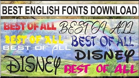 Best English Fonts l Free File 2019 Download l Corel Draw Toturial l by Best Of All & I.T