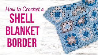 How to Crochet a Shell Blanket Border | Granny Square Blanket Border by Adore Crea Crochet 10,971 views 1 month ago 15 minutes
