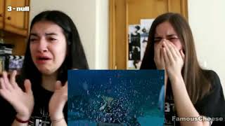 Two girls crying reaction meme
