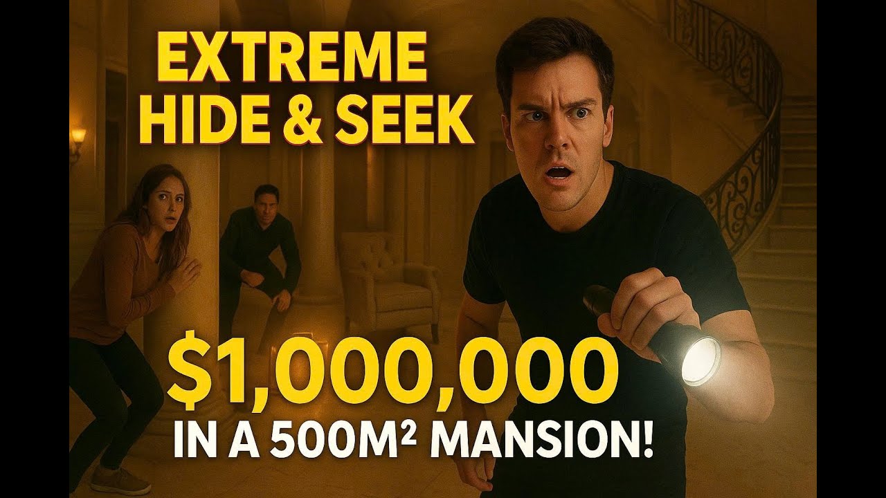 Extreme Hide and Seek for $1,000,000 in a 500m² Mansion! - YouTube
