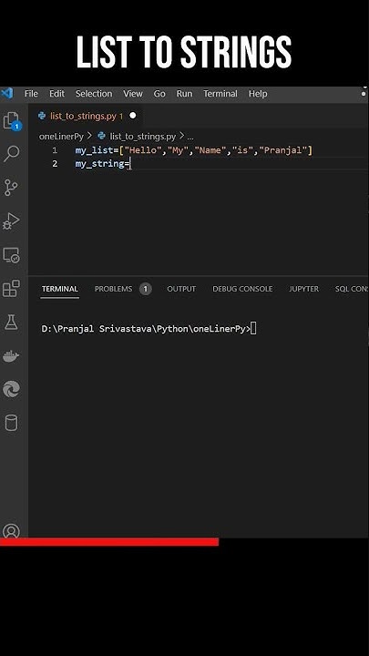 Python One Liner-12 | Convert list to strings in python #shorts - YouTube