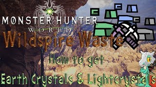 Monster Hunter World: Wildspire - Mining Guide! (How To Get Lightcrystals & Earth Crystals!)