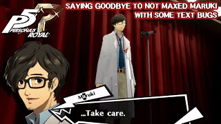 Saying goodbye to not maxed Maruki ( and text bugs ) - Persona 5 Royal