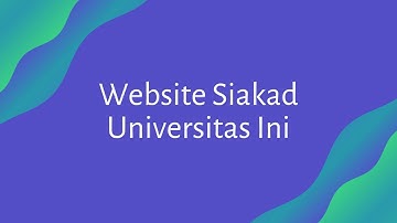 Presentasi Pemrograman Web - Website Siakad Universitas Ini