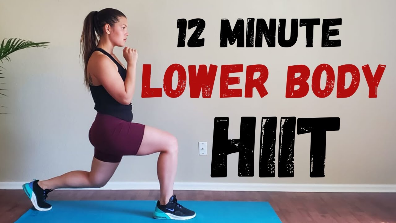12-MINUTE LOWER BODY HIIT CARDIO | HOME WORKOUT | NO EQUIPMENT - YouTube