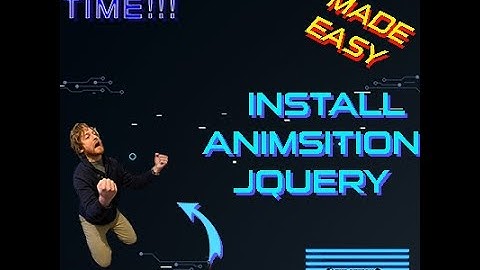 Animsition Plugin Installations | The Stefan Talk Show