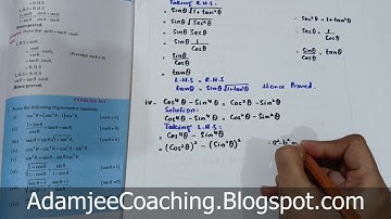 NEW Maths 10th Exercise 30.4 Q.1 | INTRODUCTION To TRIGONOMETRY |