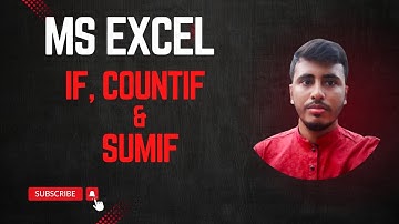 How to learn IF, SUMIF, COUNTIF function in MS Excel | sTECH Learning