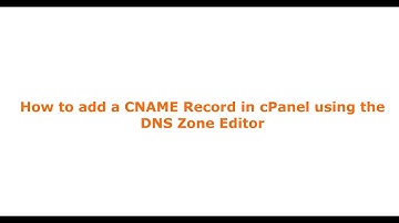 How to add a CNAME Record in cPanel using the DNS Zone Editor