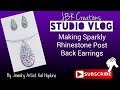 Studio Vlog | 1st One for 2020 | Rhinestone Teardrop Earrings &amp; Pendant | How-to | DIY