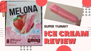 YUMMY MELONA Strawberry Ice Cream | Binggrae | First Impression & Honest Review screenshot 5