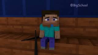 SnapInsta io Monster School   R I P Daddy, Baby Steve Is Very Sad   Minecraft Animation #shorts