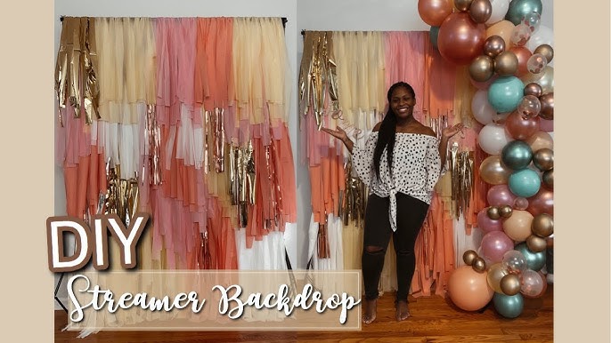 Rainbow Garland Streamer Backdrop