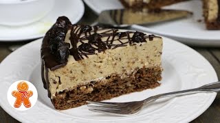 Low-Calorie Prune & Walnut Mousse Cake