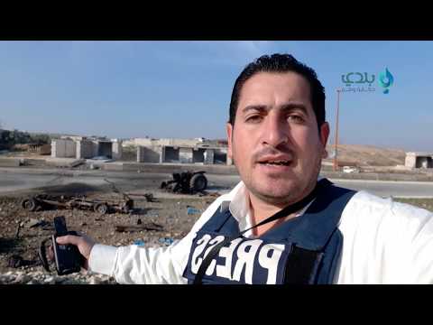 نجاة مراسل بلدي نيوز مصعب الأشقر من قصف الطائرات الحربية أثناء نقل مجزرة على أوتوتستراد دمشق حلب