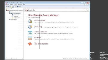 Lab 5: Centrify Zone Creation and Configuration