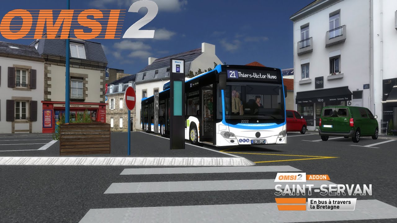Omsi 2 Gameplay ligne 21 Saint Servan V2 (non commenté) Mercedes gc2 gnv