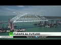 Inauguran el puente que conecta Crimea con el resto de Rusia