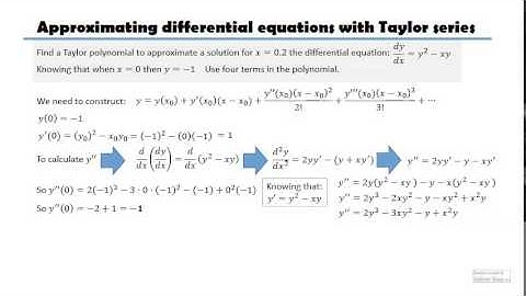 Taylor series in differential equations