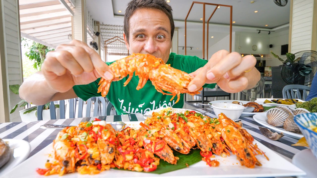 Giant FRIED GARLIC SHRIMP!!! Best Food From The DEEP Sea! | Mark Wiens