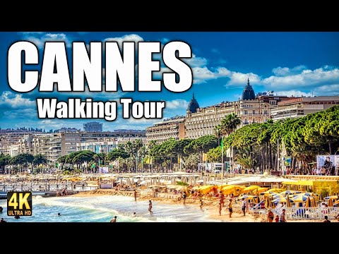 Cannes 🇨🇵 France - Walking Tour (4k Ultra HD 60fps) – With Captions