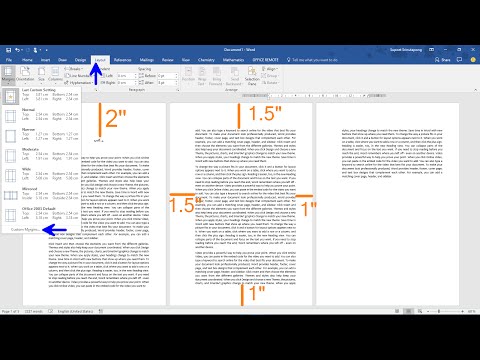 การตั้งค่าระยะขอบกระดาษแต่ละหน้า และหน้าที่เริ่มขึ้นบทใหม่ใน Word