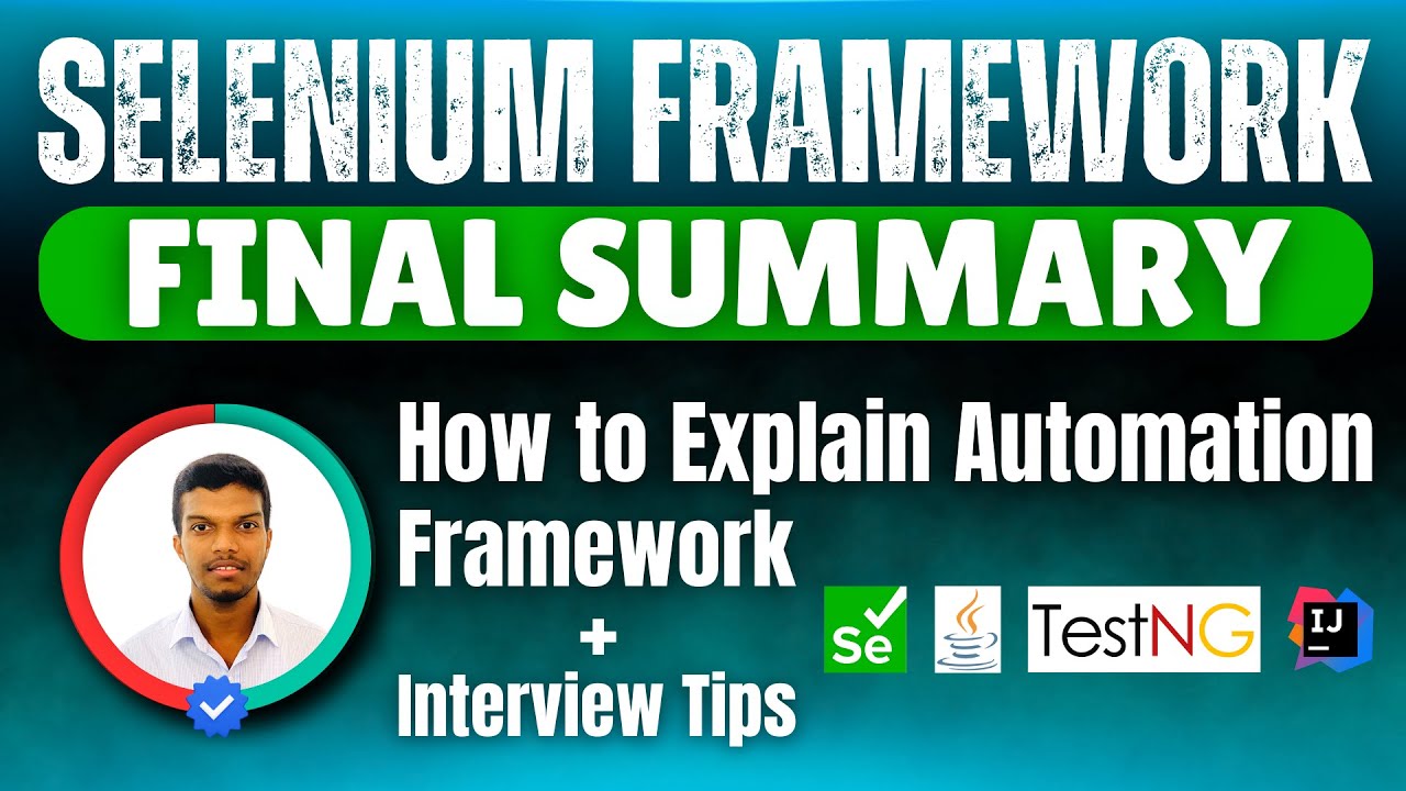 How To Explain Test Automation Framework In Interview For Selenium ...
