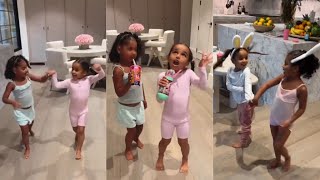 True Thompson and Dream Kardashian Dancing and Singing Together