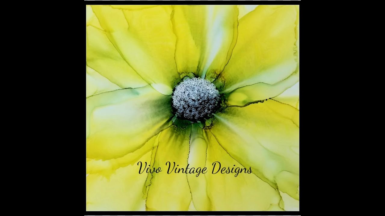 #87 Two ways to create alcohol ink flowers on ceramic tile - YouTube