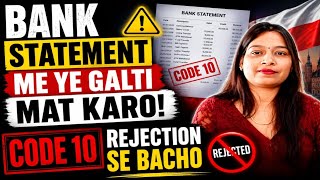 Poland visa Bank Statement 2026||Code 10 Rejection Se kaise Bache?Full Guide 