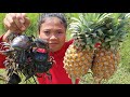 Cooking carb with pineapple -  eating  delicious