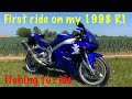 First ride on my 1998 Yamaha YZF R1.