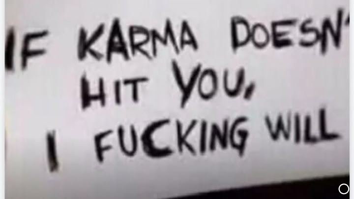 go KARMA ! Cancel Kultur ?