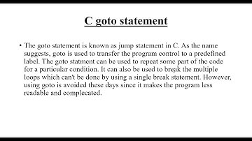 #34 goto Statement | C programming Language | Beginner Video Tutorials