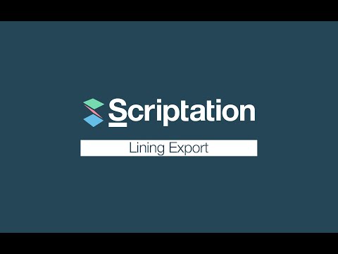 Lining Export (PDF) | Scriptation Tutorial