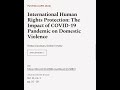 International human rights protection the impact of covid19 pandemic on domestic vi  rtcltv