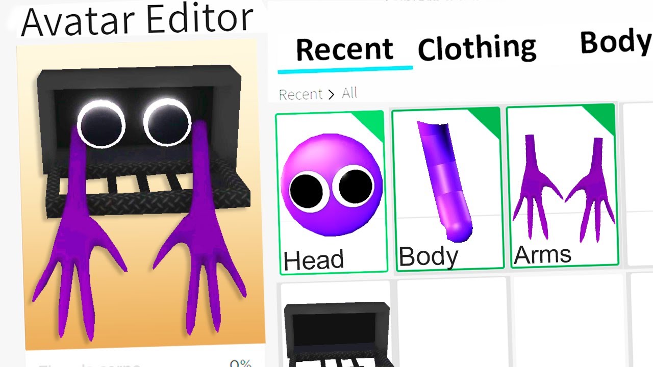 Making PURPLE From RAINBOW FRIENDS a Roblox Account! 