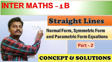Straight Lines Concept and Solutions| Chapter 3|Inter Maths 1B ~ (Part - 2)