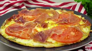 Easy Egg Crust Pizza in a Pan Low Carb Keto Recipe