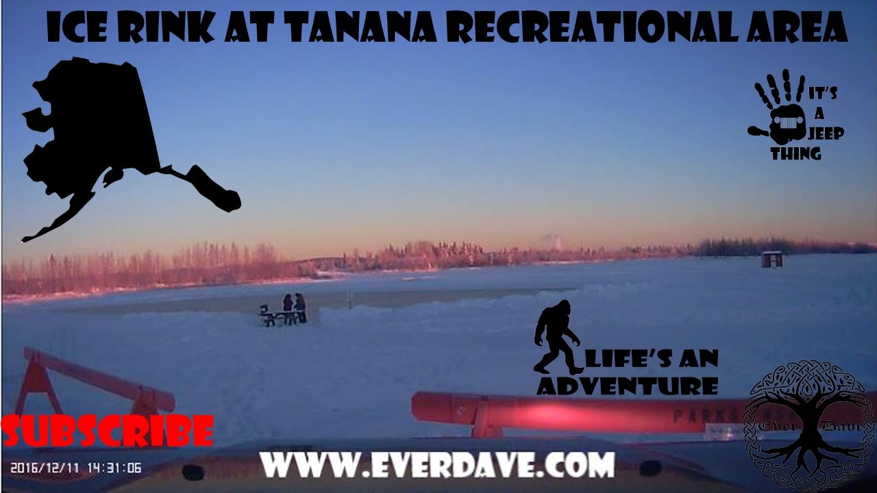 Driving to the Ice Rink in the Tanana Recreational Area