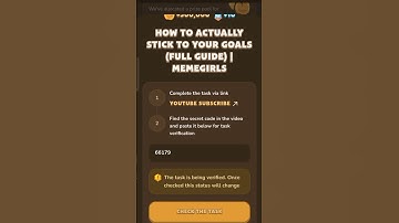 How to actually stick to your Goals ( Full Guide ) | Memegirls | Memefi YouTube video code.