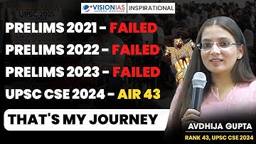 From 3 Failures to Rank 43! | Avdhija Gupta, Rank 43 | Toppers Talk | UPSC CSE 2024