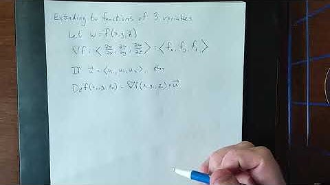 Gradients for functions of three variables