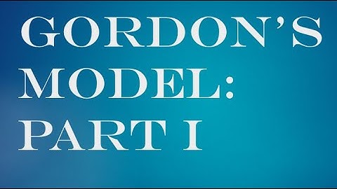 Dividend Policy: Gordon