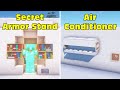 ⚒ Minecraft: 3 Redstone Build Hacks (Secret Hidden Armor Stand, Air Conditioner) #11 (Tutorial)