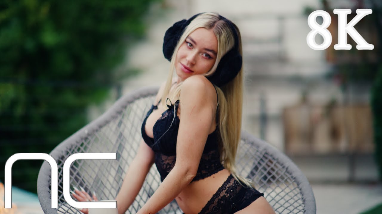 ⁣KELLY LAUREN | Black Sheer Lingerie | Try On | 8K Video