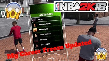 NBA 2k18 Bryan Text Message Freeze